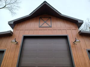 Block Barn   11 15 2024   Front Door Detail   Photo by Oak Leaf 3 | Oak Leaf Construction  Electrical
