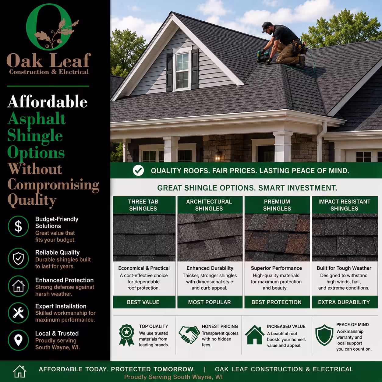 Affordable Asphalt Shingle Options Without Compromising Quality for long-term protection