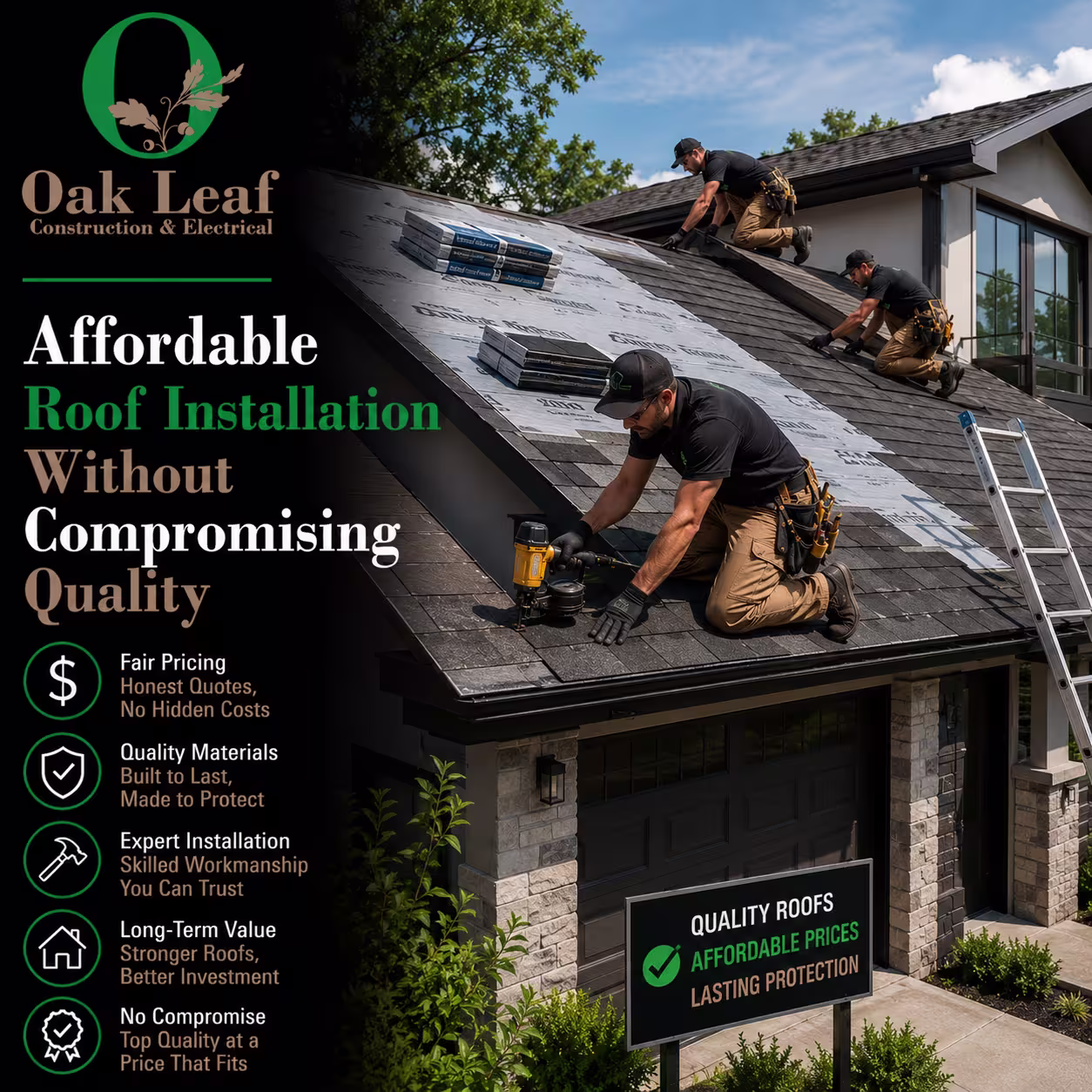 Affordable Roof Installation Without Compromising Quality Using Premium Materials
