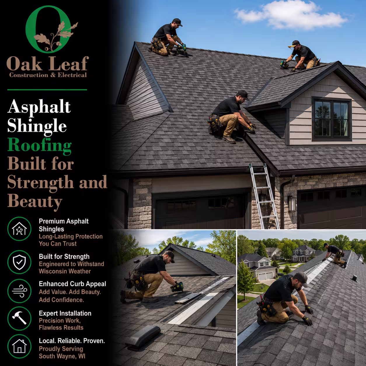 Asphalt Shingle Roofing Built for Strength and Beauty for enhanced curb appeal