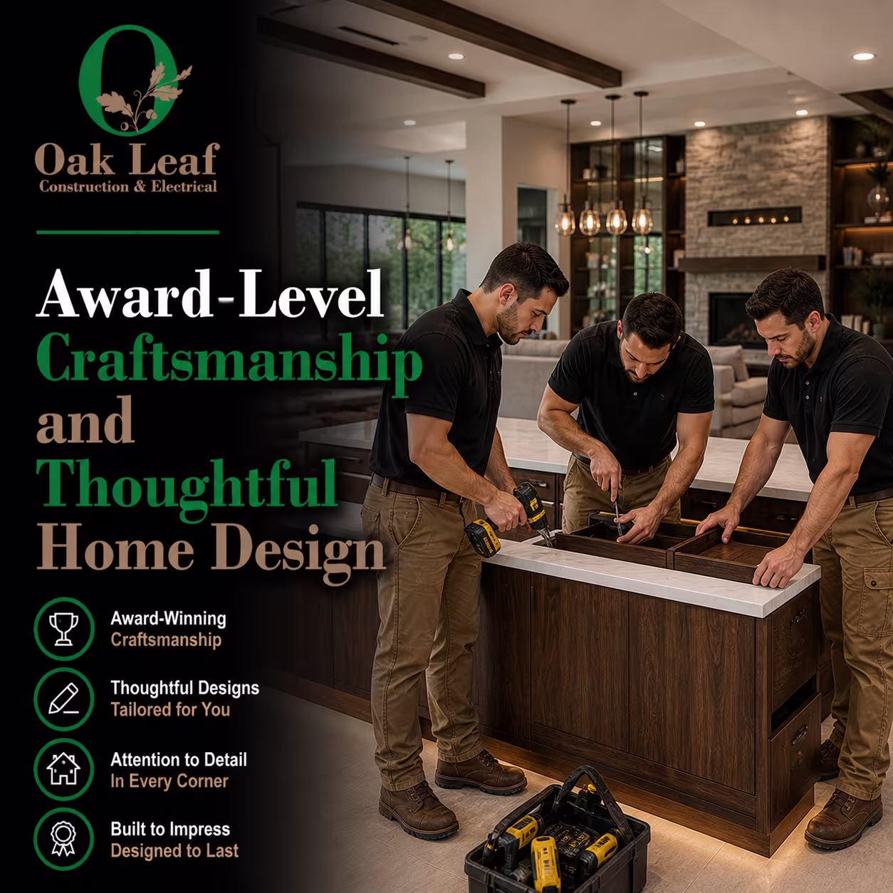 Award-Level Craftsmanship and Thoughtful Home Design for modern living