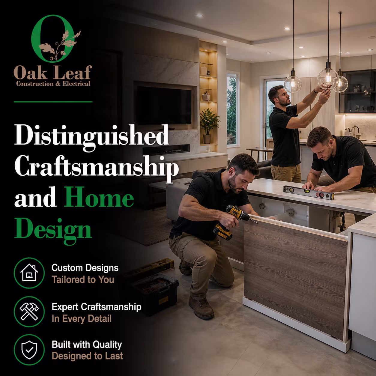 Distinguished Craftsmanship and Home Design for custom projects
