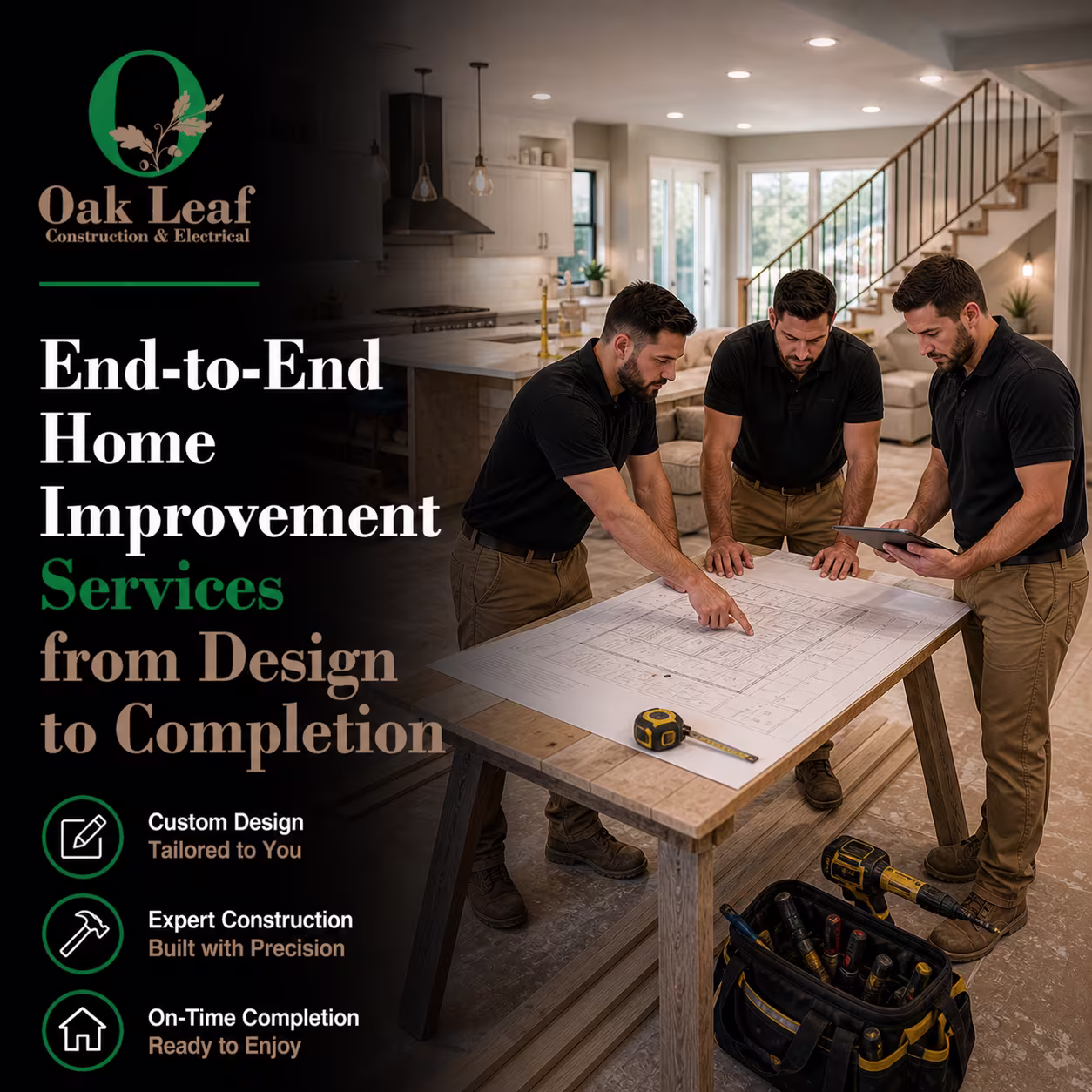 End-to-End Home Improvement Services from Design to Completion with professional care