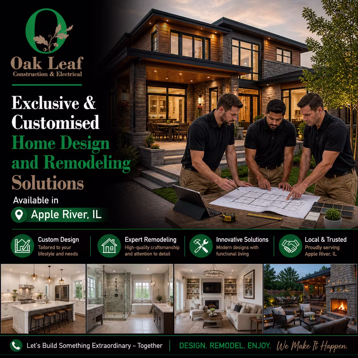 Exclusive & Customised Home Design and Remodeling Solutions Available in Apple River, IL with expert service