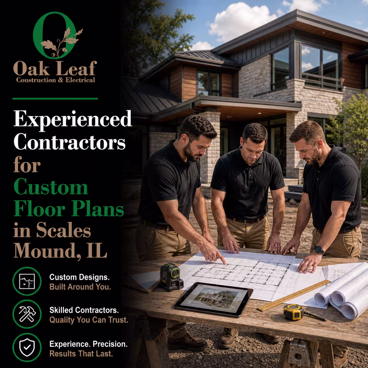 Experienced Contractors for Custom Floor Plans in Scales Mound, IL for custom construction solutions