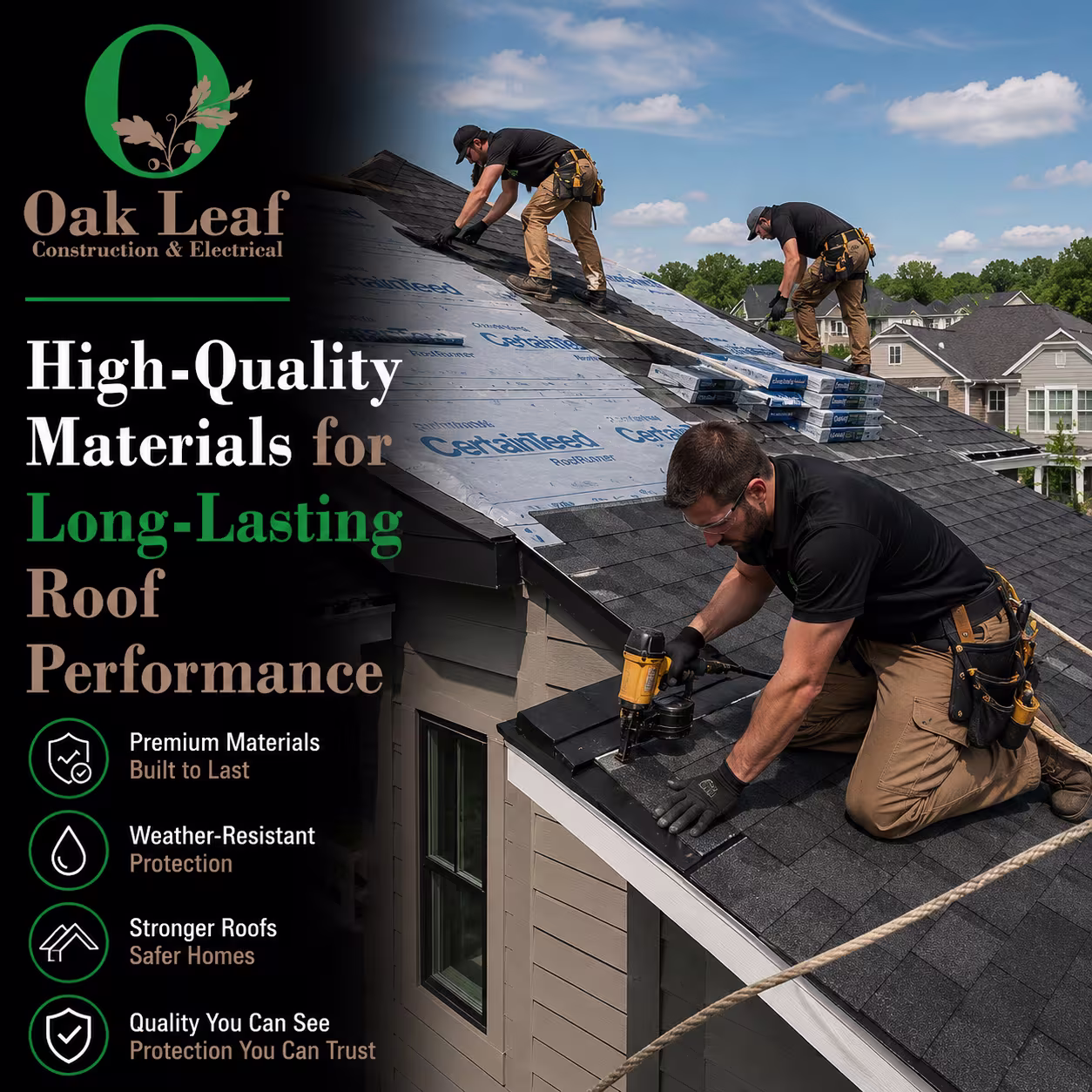 High-Quality Materials for Long-Lasting Roof Performance with Superior Strength