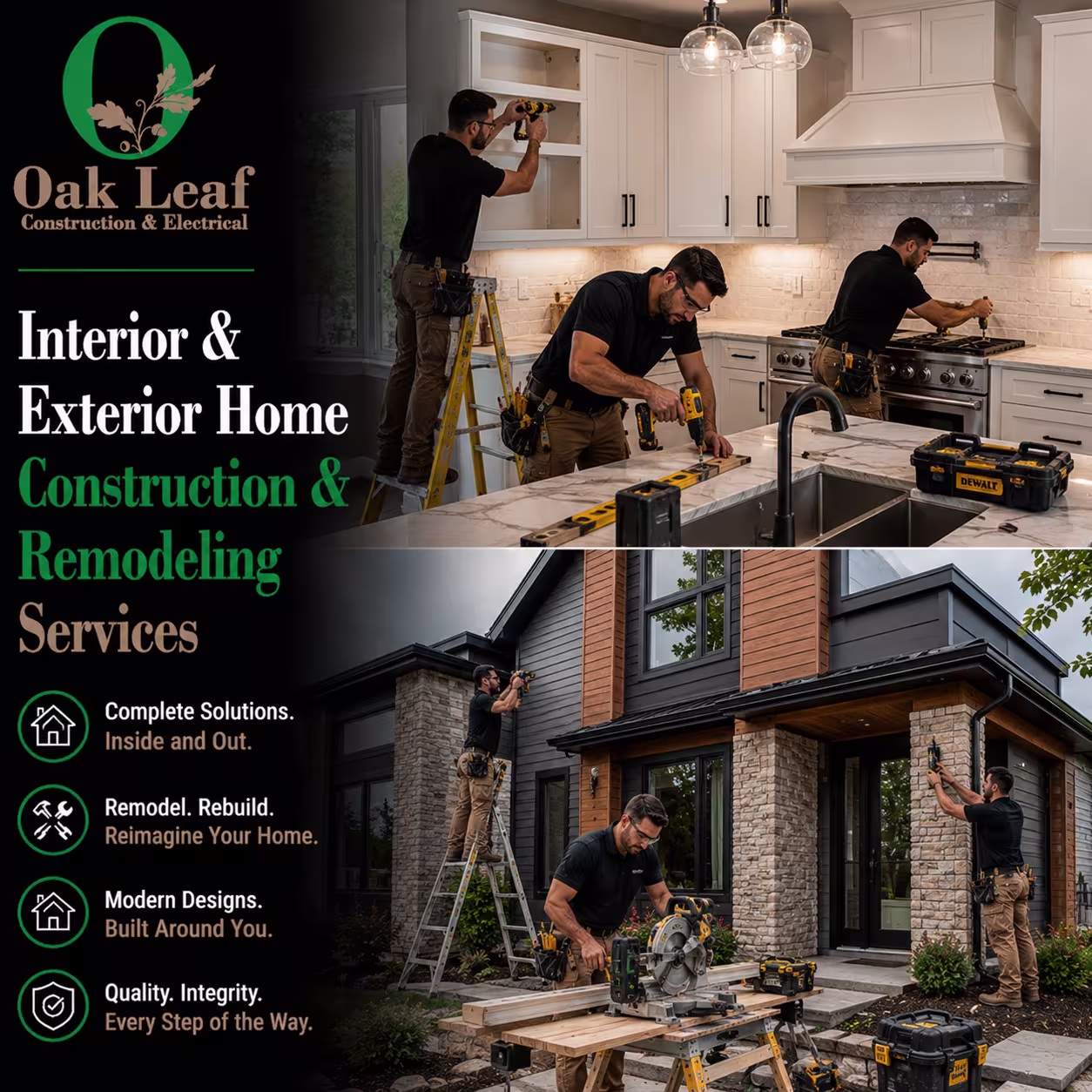 Interior & Exterior Home Construction & Remodeling Services