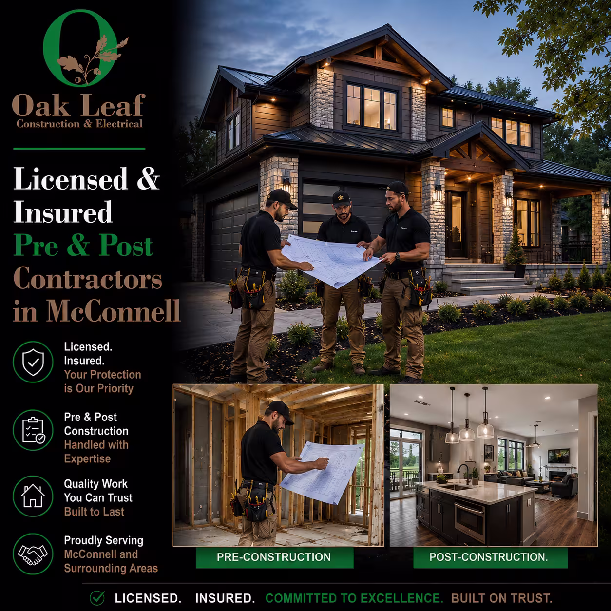 Licensed & Insured Pre & Post Contractors in McConnell