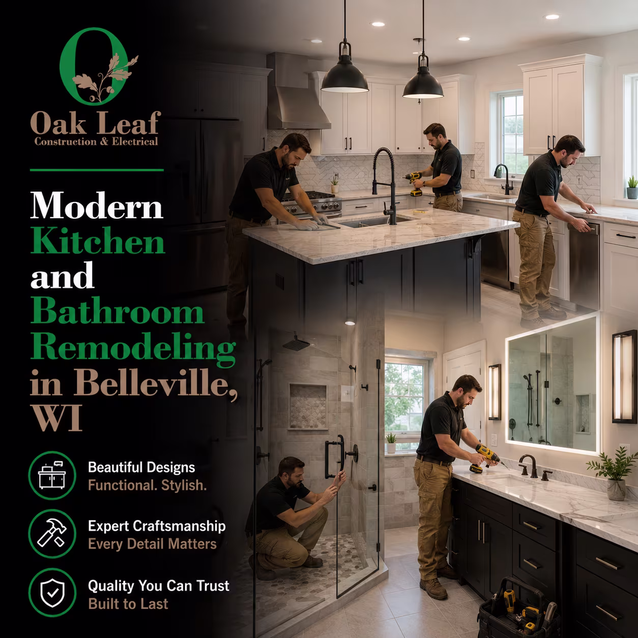 Modern Kitchen and Bathroom Remodeling in Belleville, WI