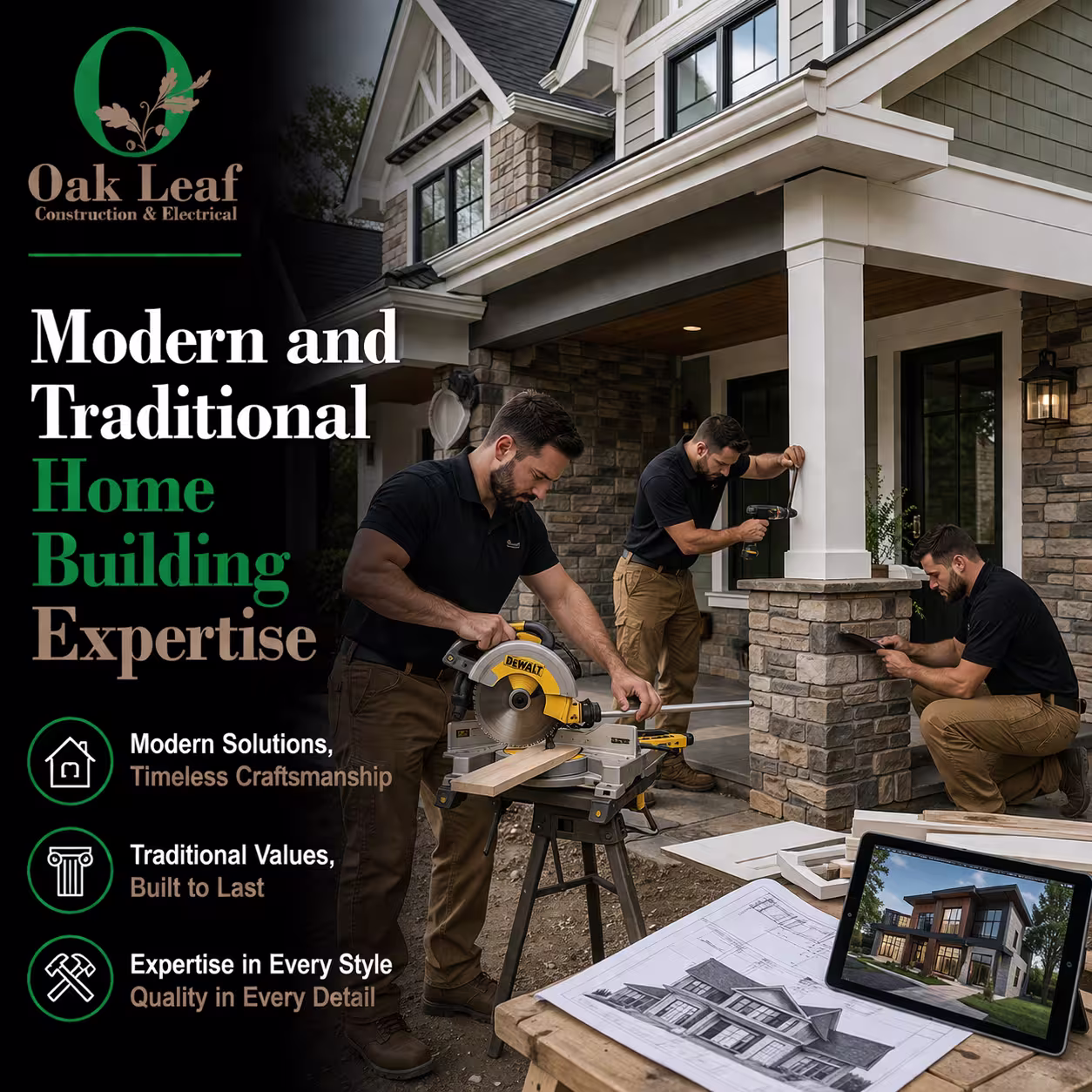 Modern and Traditional Home Building Expertise with professional care