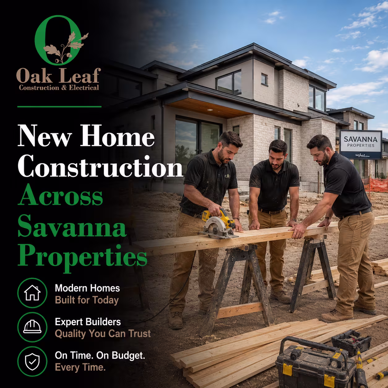 New Home Construction Across Savanna Properties for tailored layouts