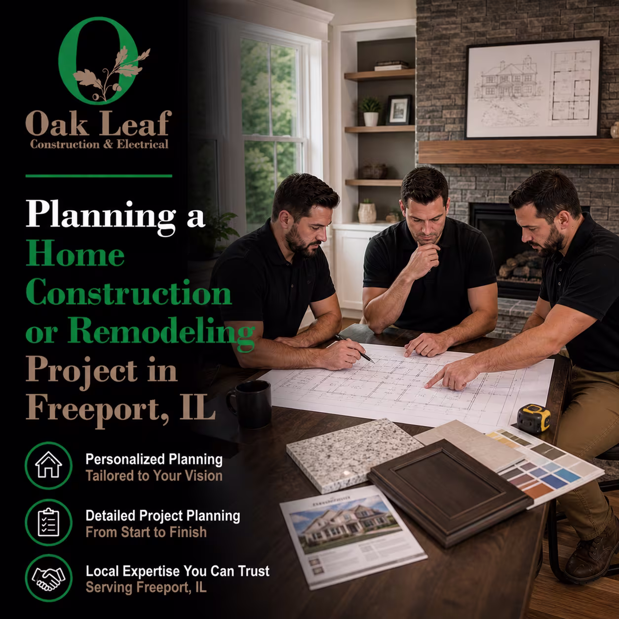Planning a Home Construction or Remodeling Project in Freeport, IL with professional support