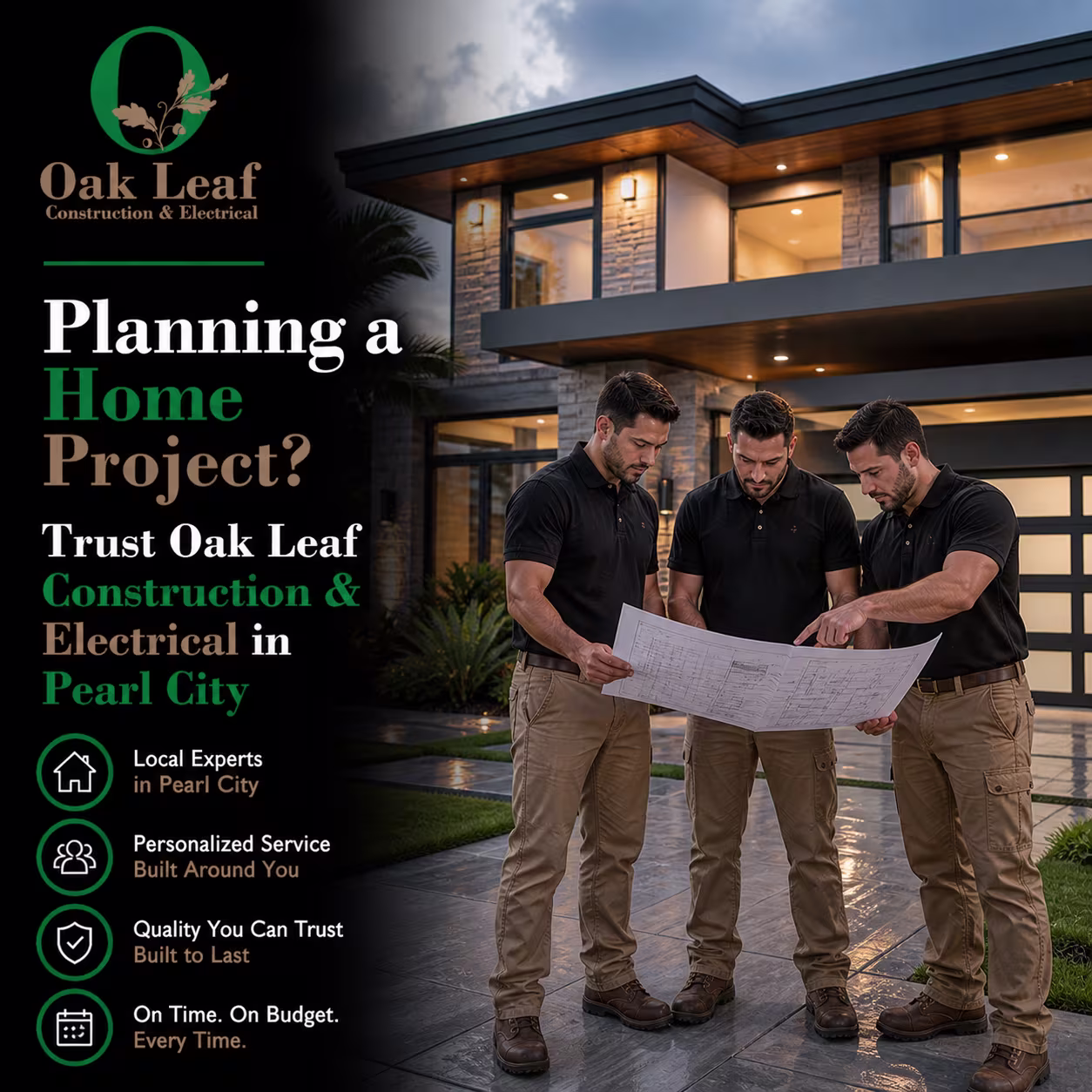 Planning a Home Project Trust Oak Leaf Construction & Electrical in Pearl City for complete project support
