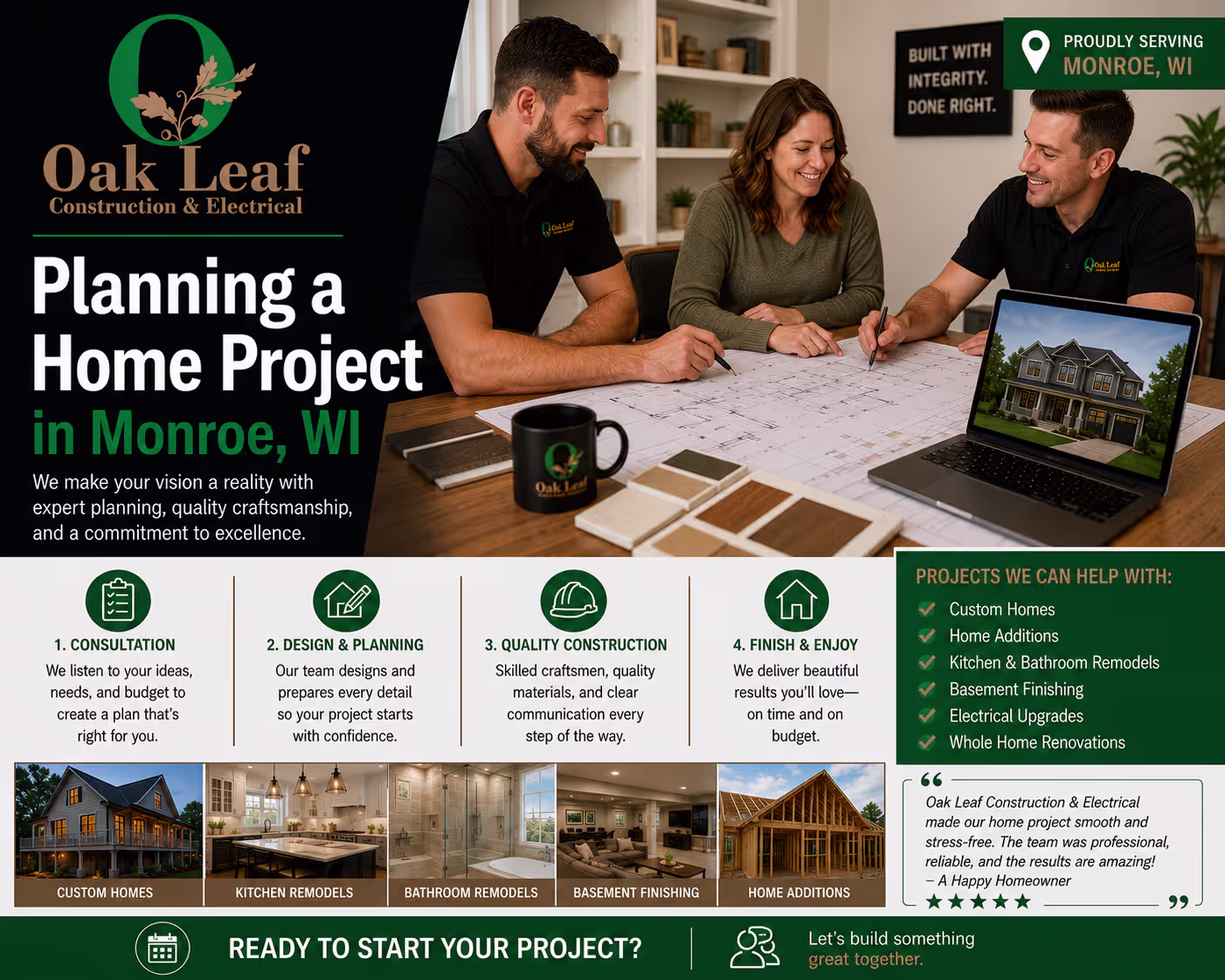 Planning a Home Project in Monroe, WI with expert guidance