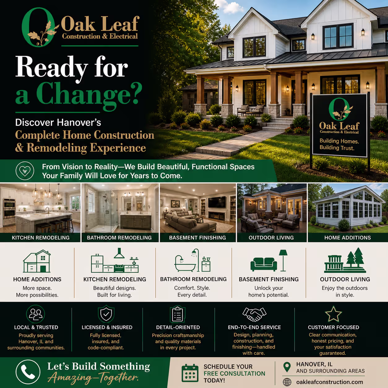 Ready for a Change Discover Hanover’s Complete Home Construction & Remodeling Experience for modern upgrades