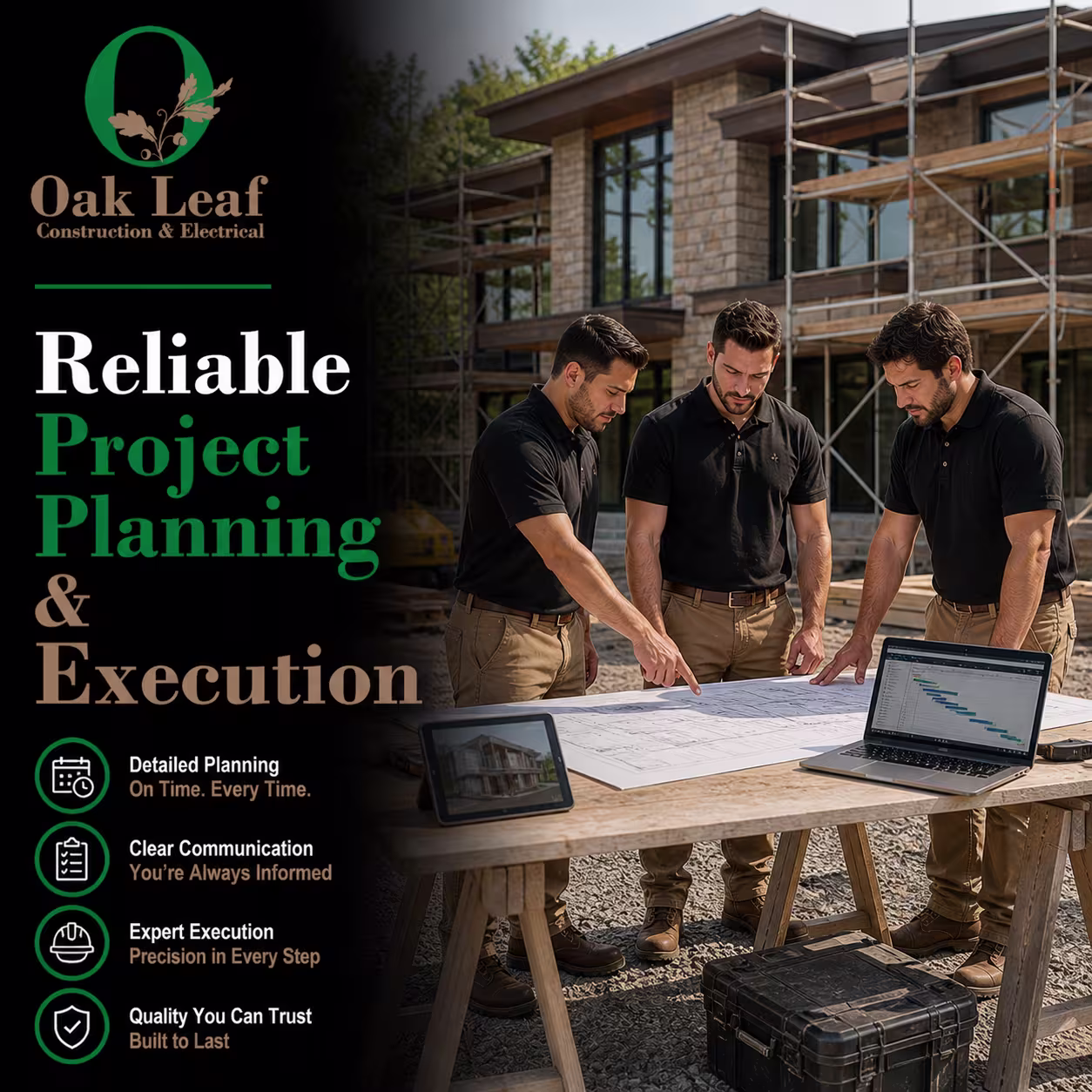 Reliable Project Planning & Execution with skilled team