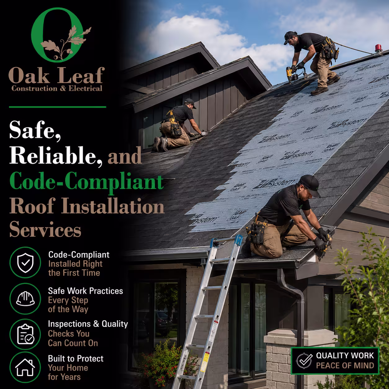 Safe, Reliable, and Code-Compliant Roof Installation Services with Professional Roofing Teams