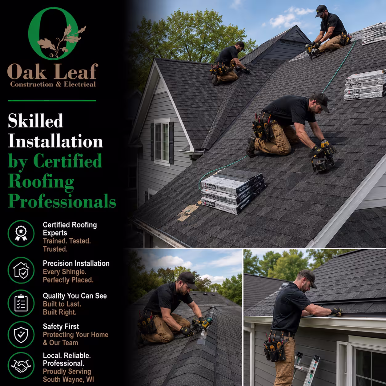 Skilled Installation by Certified Roofing Professionals with reliable service