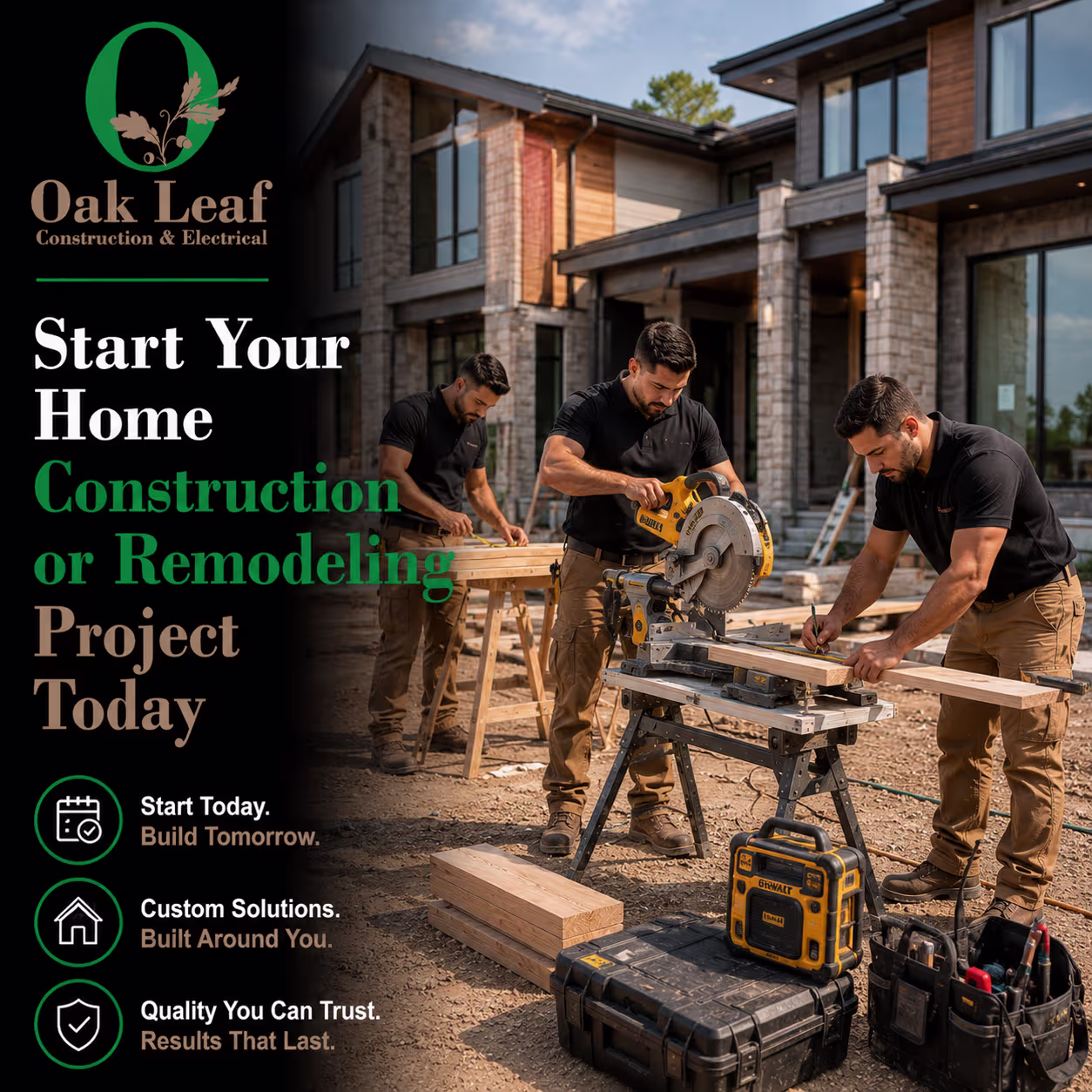 Start Your Home Construction or Remodeling Project Today